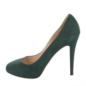 Christian Louboutin Emerald Suede Pumps